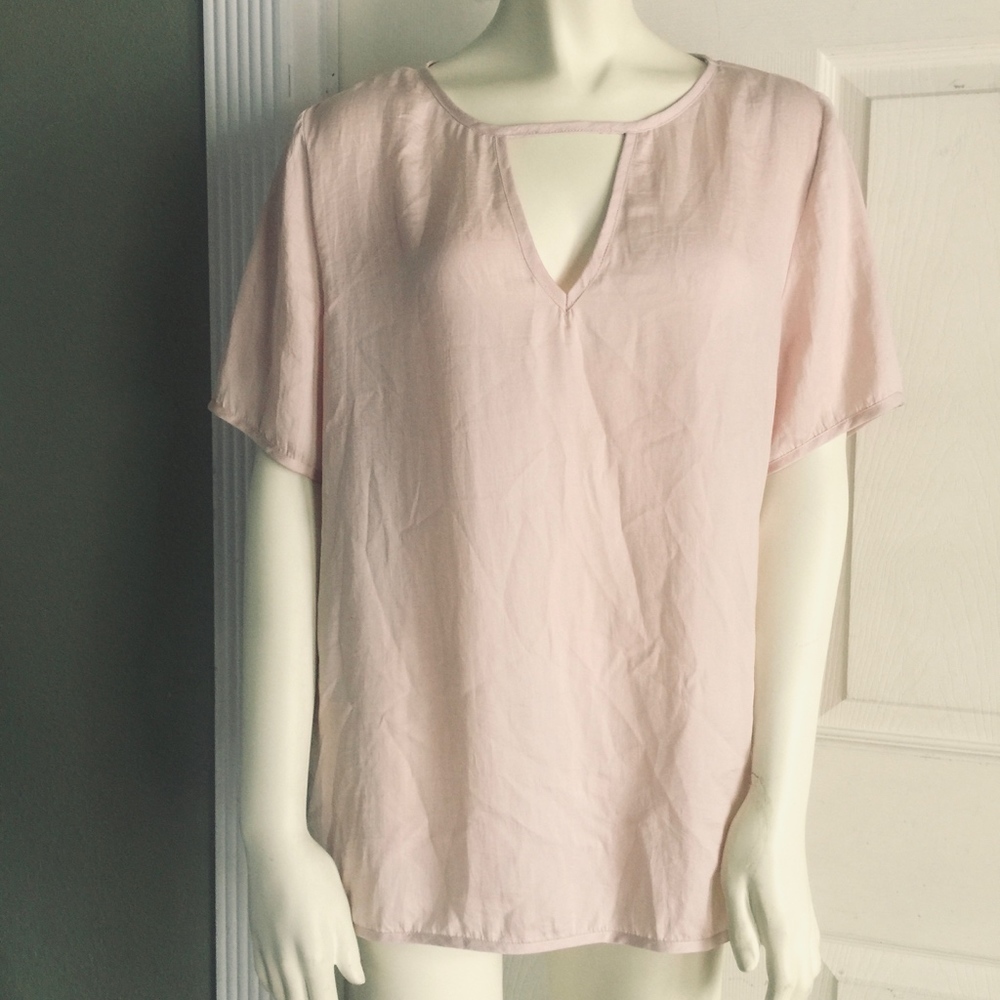 New Toby Heart Ginger silky rose pink top shirt‎ M - Picture 2 of 7